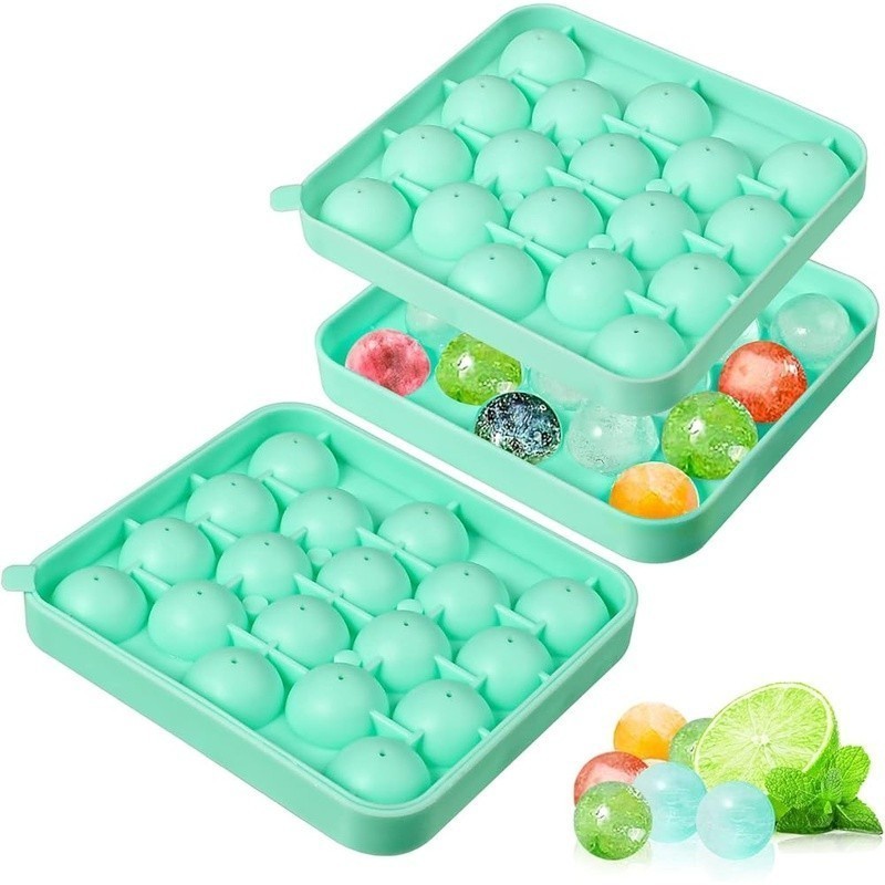Silicone Ice Cube Molds 36PCS Round Ice Balls Maker Easy Release Drinks New