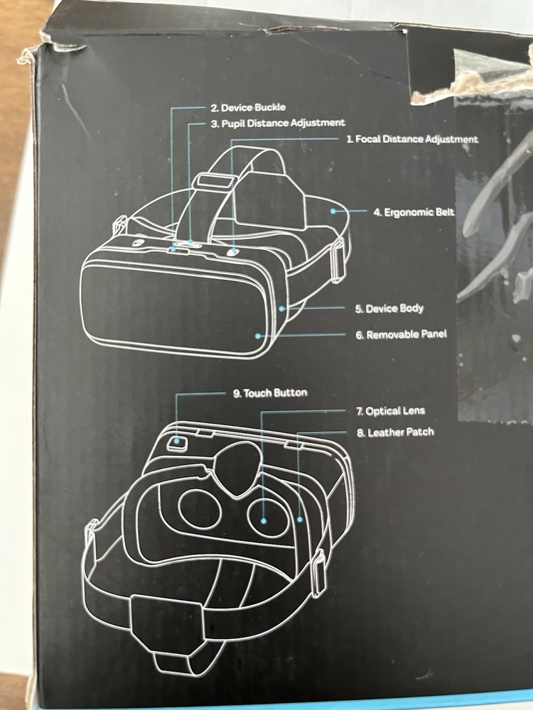 FEEBZ VR Headset for iPhone & Android Virtual Reality Goggles - new in box