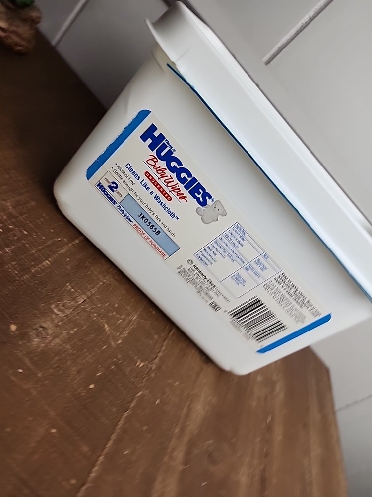 Vintage 90s Huggies Baby Wipes EMPTY Plastic Container