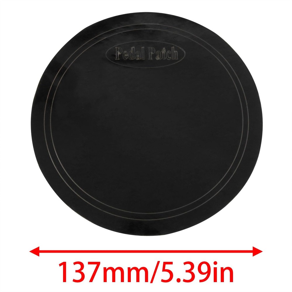 Black Single Pedal Patch Self-adhesive Drum Head Patch Protector For Bass Dru...
