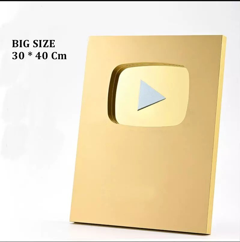 Custom YouTube Big Gold Play Button YouTube Play Button Awards Wall Decorations