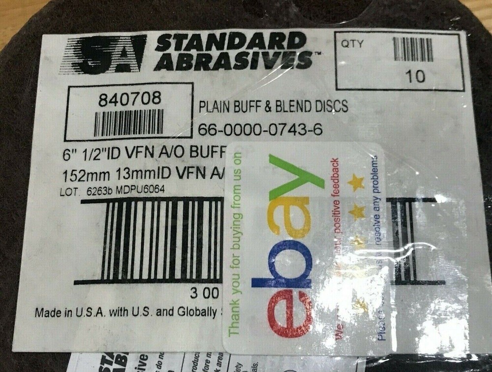 (10PCS) Standard Abrasives 840708-New