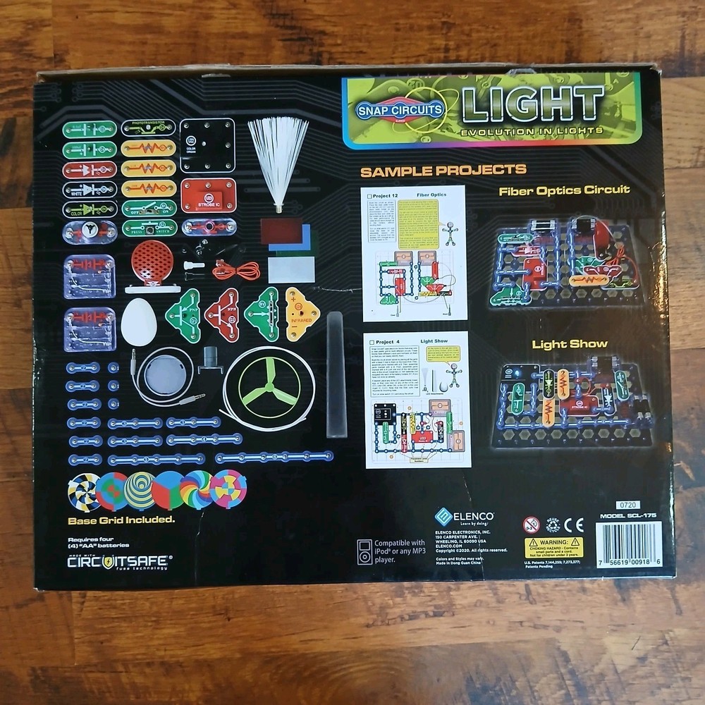 Snap Circuits LIGHT Evolution In Lights Electron- Elenco SCL-175 READ Incomplete