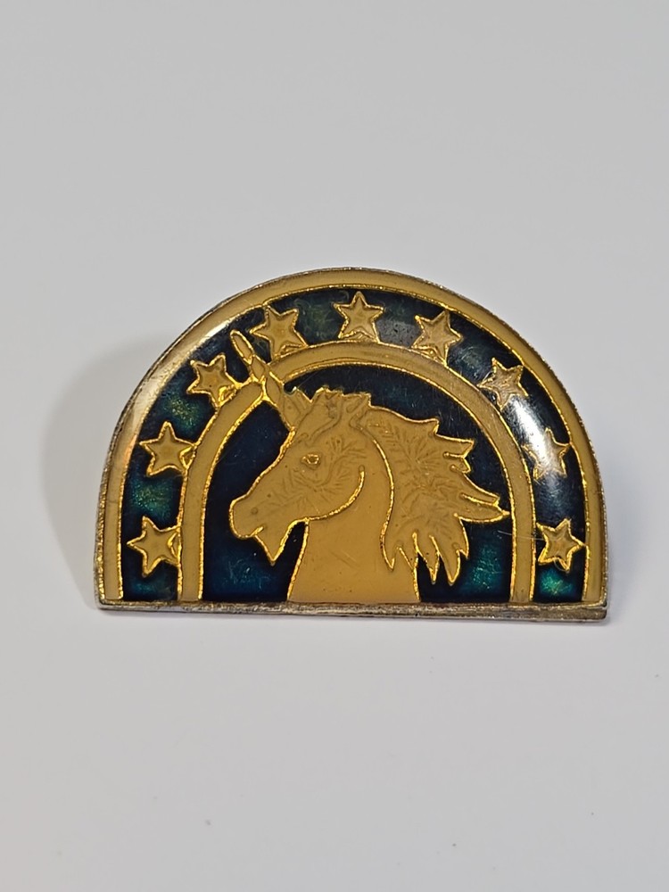 Unicorn With Stars Lapel Pin