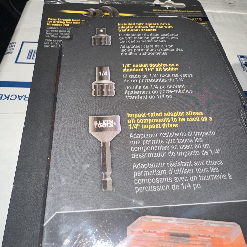 NEW! Klein Tool Bundle 65400 Pass Through Socket Set & 63625 MC Cable Cutter