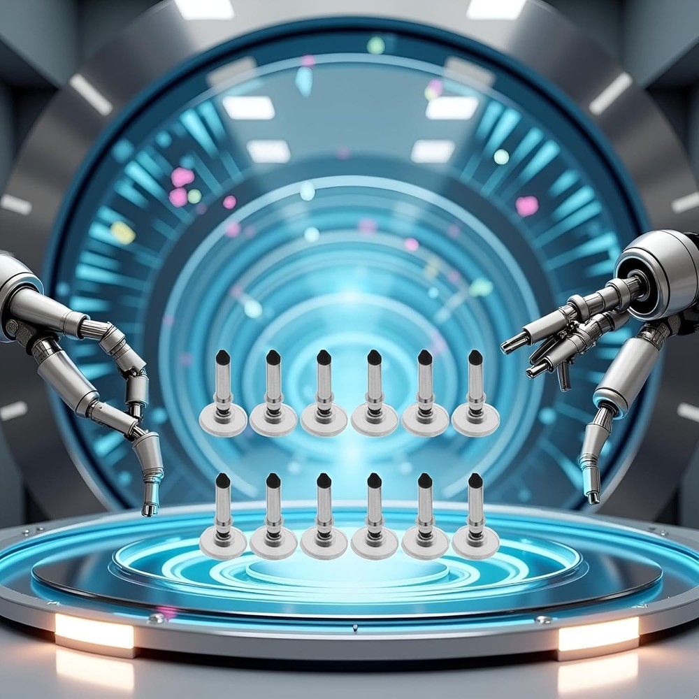 12 Pcs Silver Universal Stylus Replacement Tips,Universal Disc Tips Round Sha...