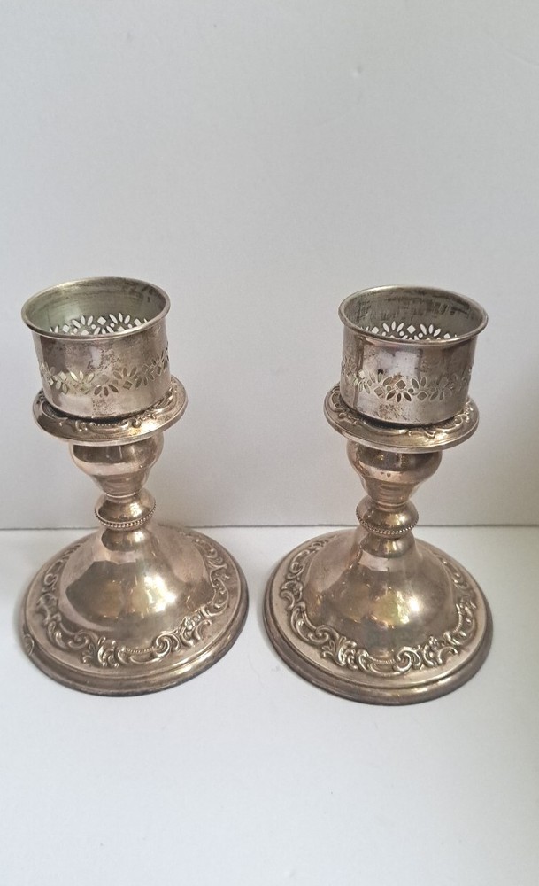 Sterling Candle Stick Holders Alvin