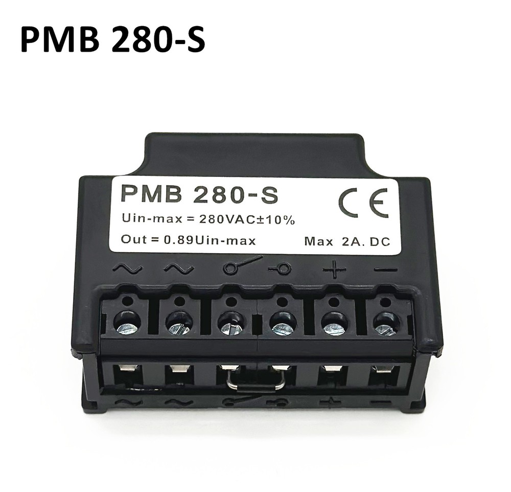 PMB 280-S full-wave rectifier module Uin-max=280VAC±10% Out=0.89 MAX 2A.DC