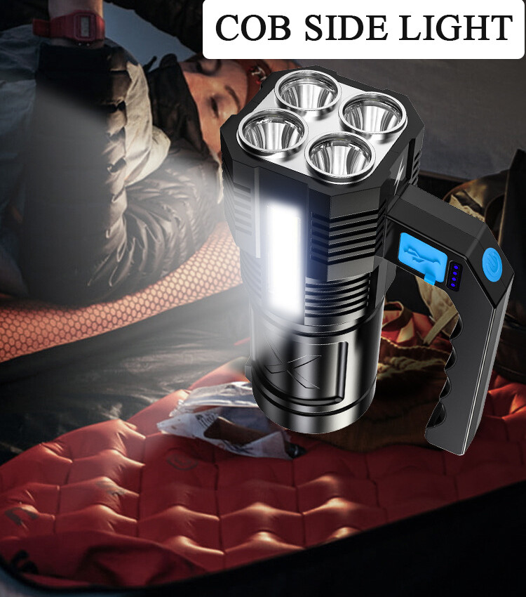 Brightest 3500000LM 4-Modes Rechargeable LED Flashlight Powerful Tactical Torch