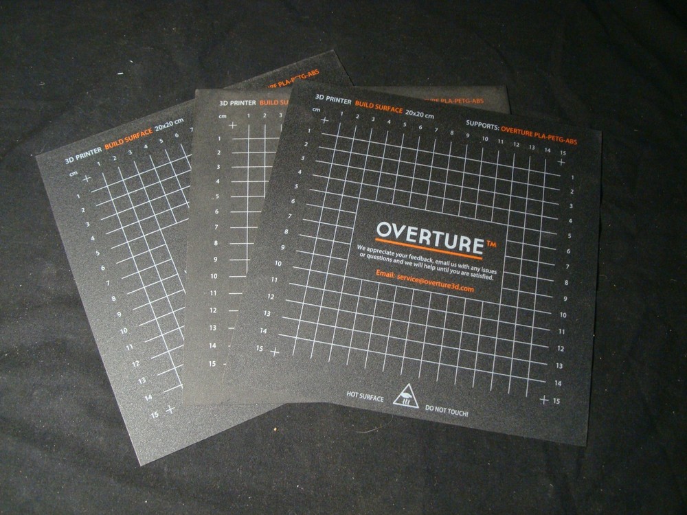 Overture 3d Printer Build Plate Pads 3pk