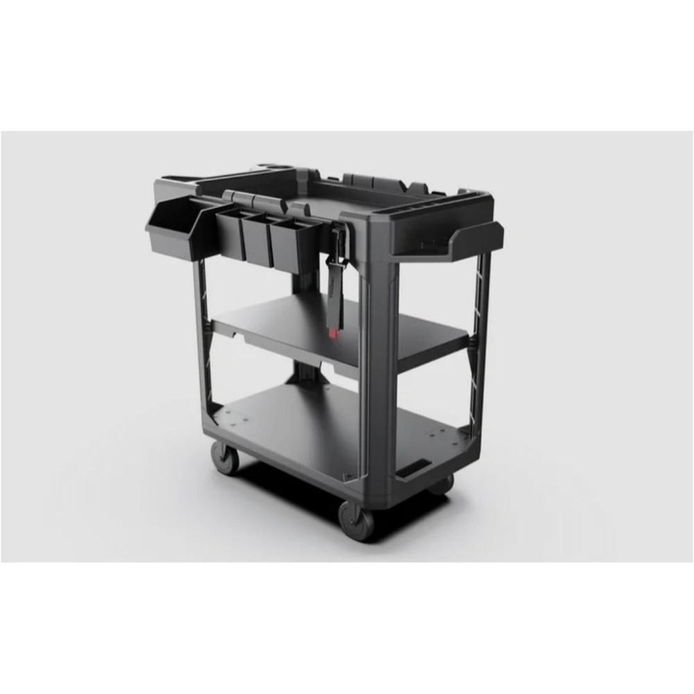 Hyper Tough Hyper Stack 3-Shelf Multi-Use 36" Commercial Utility Cart, 500 lb
