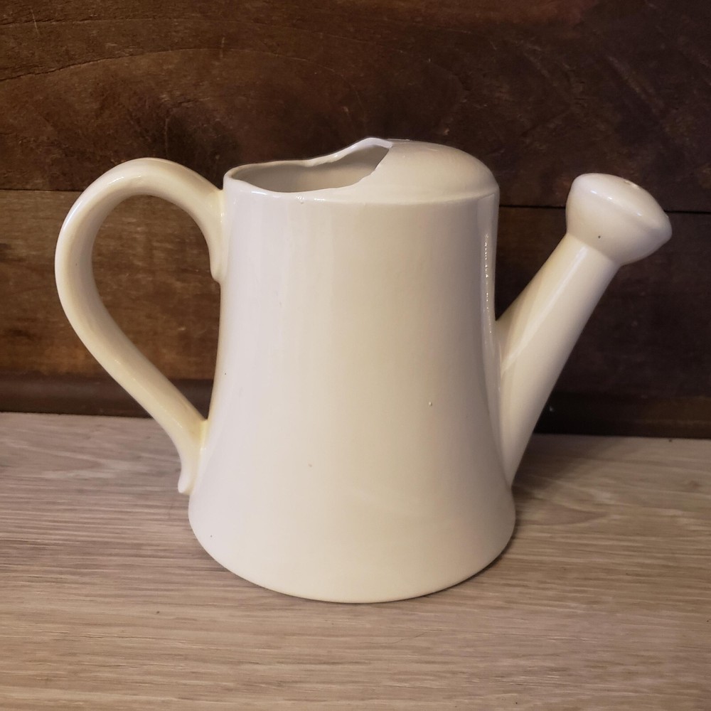 Handmade Ceramic Watering Can. Signed.