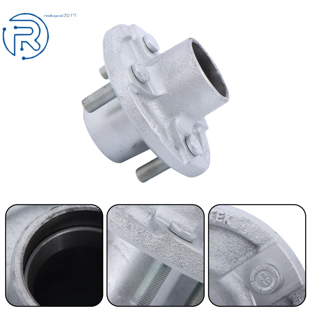 Pack of 2 Trailer Axle Kits With 4 on 4" Bolt Idler 1" Hub & Round Bt8 Spindle