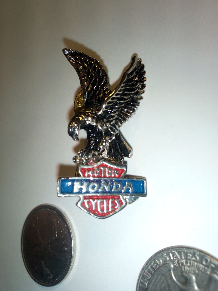 1970s HONDA Motorcycle Eagle Lapel Hat Pin