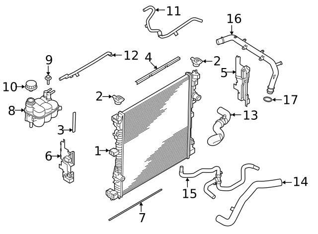 Genuine Ford Radiator Upper Insulator L1MZ8125A