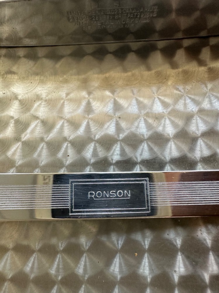 Vintage RONSON Twentycase Cigarette Case & Lighter w original box & pouch