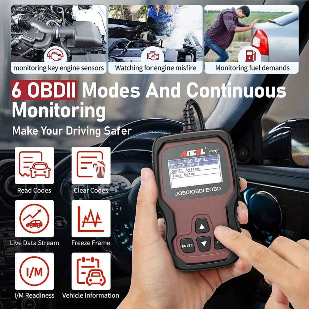 ANCEL JP700 JOBD OBD2 Japanese Scanner Code Reader Check Engine Diagnostic Tool
