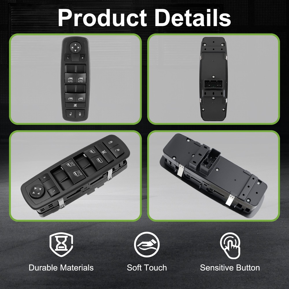 Left Master Power Window Control Switch For for Jeep Cherokee 2015-2022