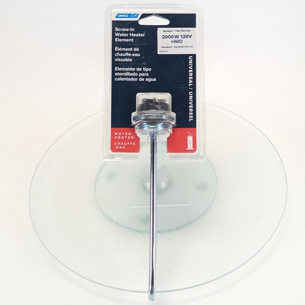 Camco 02202/02203 2000W 120V Screw-In Water Heater Element - High Watt Density