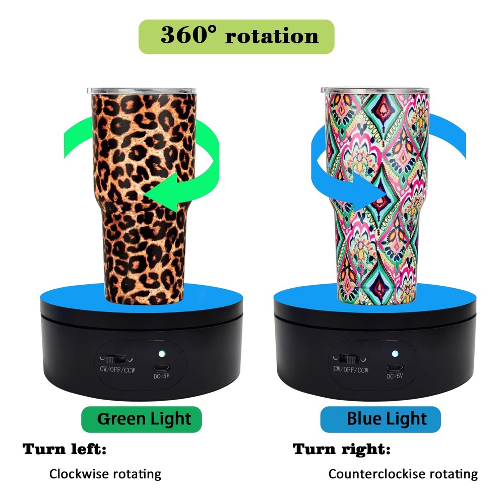 Motorized Rotating Display Stand,Turner Cup Platform for Epoxy Glitter Tumble...