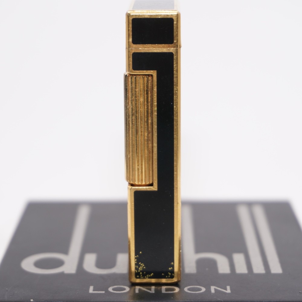 Dunhill Vintage Rollagas Lighter Gold/BLACK Glitter_Working
