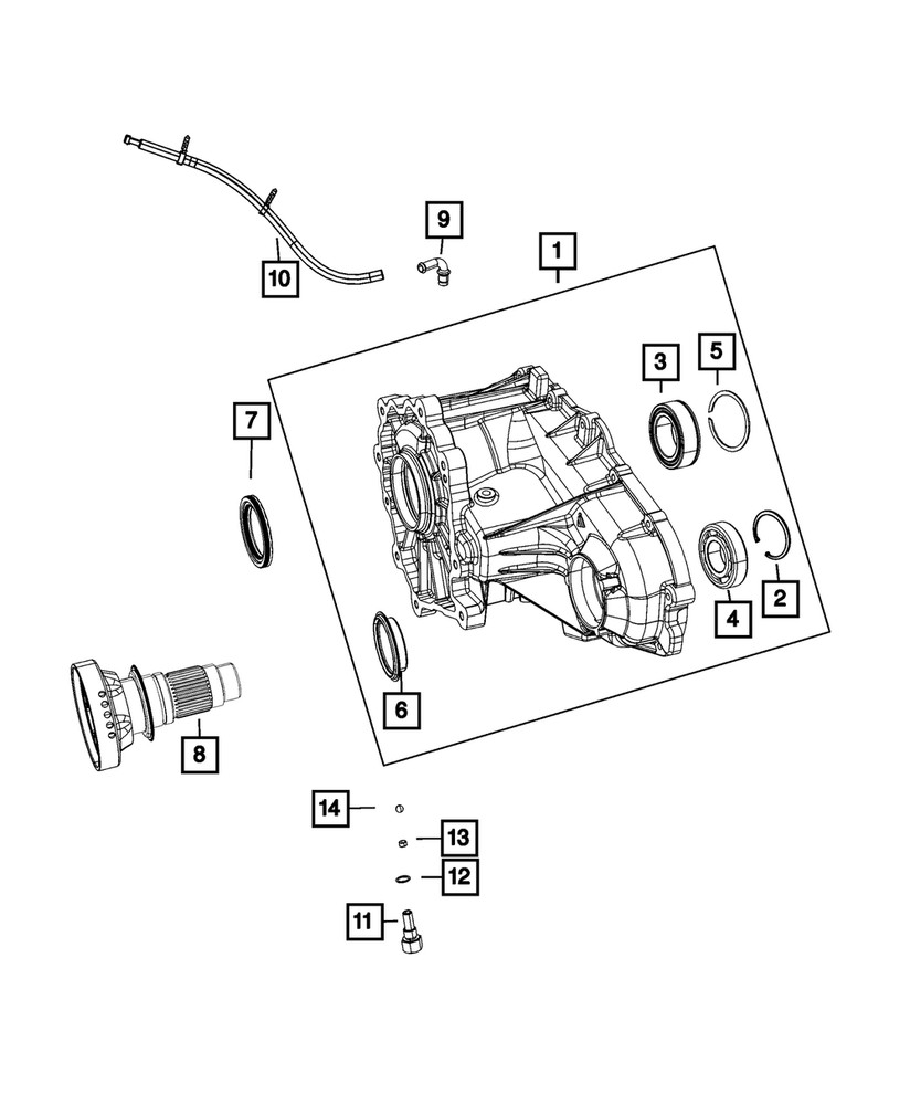 Genuine Mopar Transfer Case Vent Hose 68196571AA