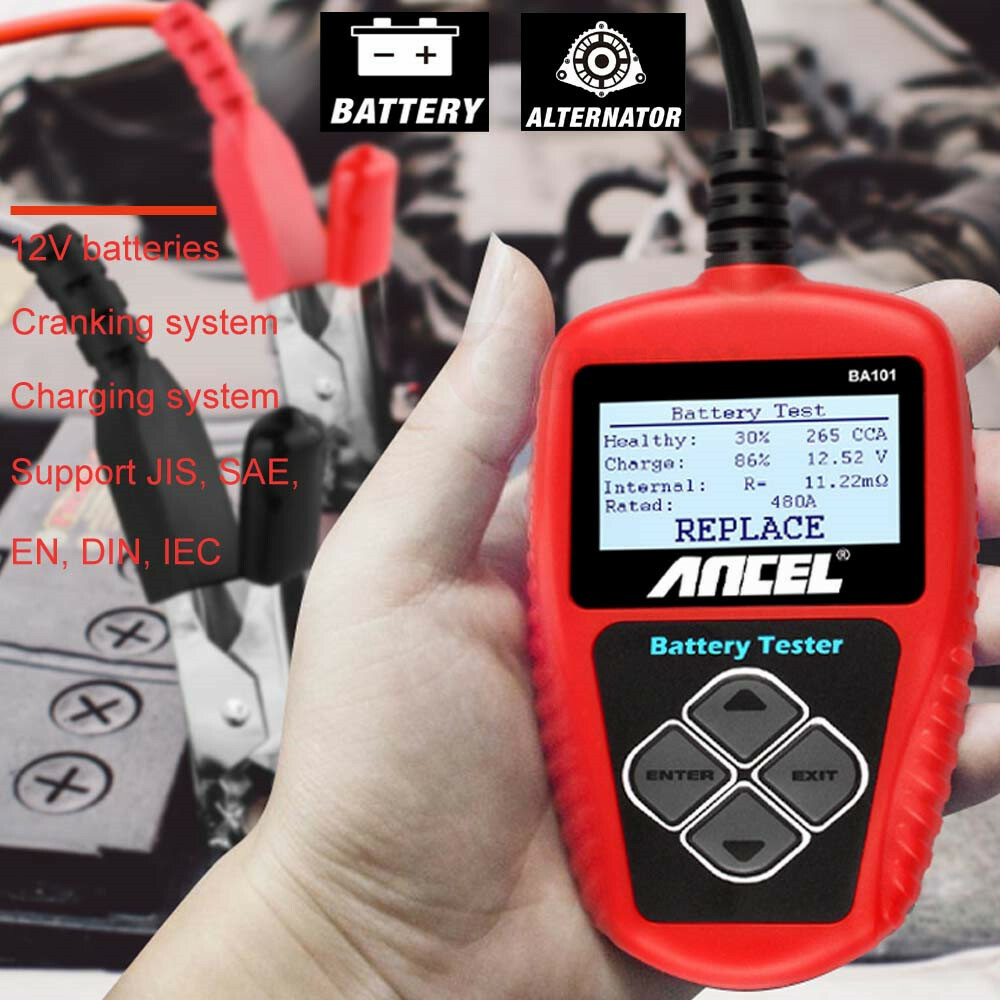 OBD Car Battery Load Tester Charging Cranking System Diagnostic Voltage Analyzer
