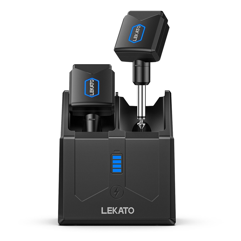 LEKATO 5.8GHz Wireless Guitar System Transmitter Receiver with Charging Box