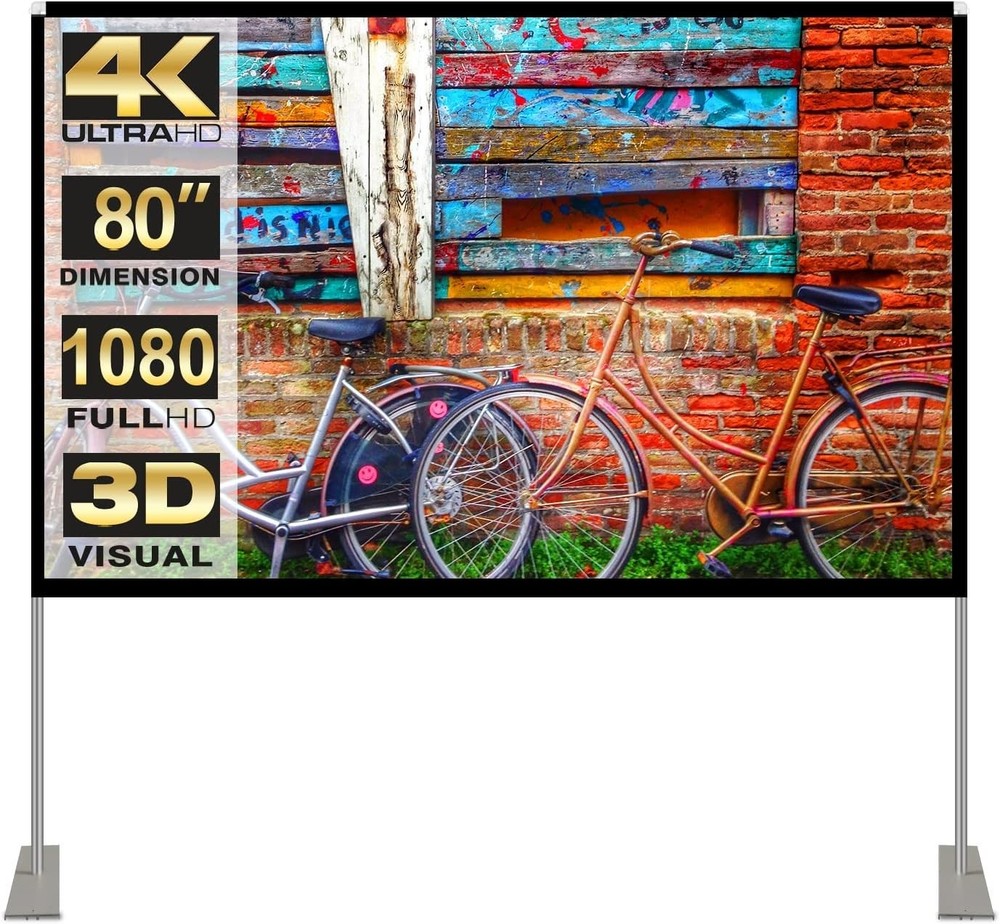 Versatile 80 Inch Projector Screen | Perfect for Indoor & Outdoor Presentations