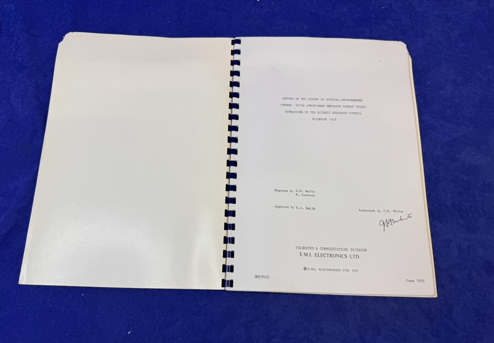 EMI Electronics Petrel Rocket Technical Report 1968 Upper Atmosphere UNCL