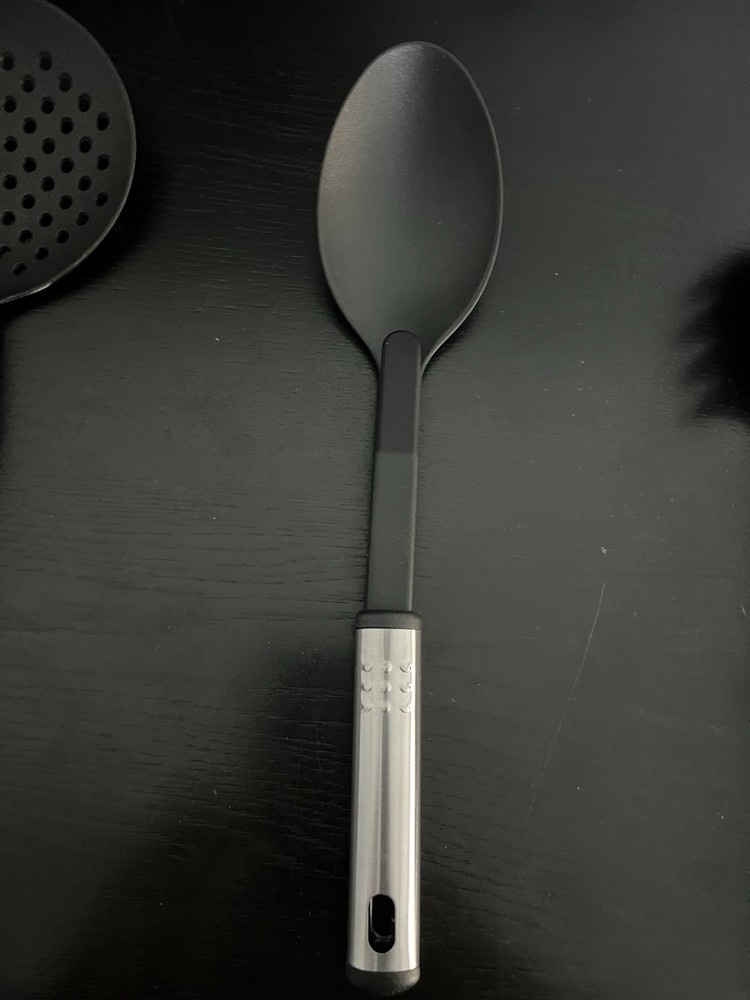 New 4 PCS Nylon W/ Silver Handle Utensil Set Kitchen Serving Heat Resistant