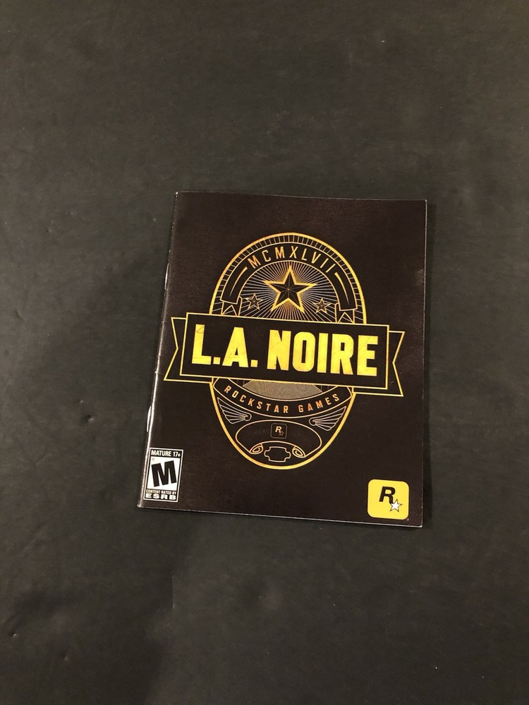 la noire ps3 Manual Only