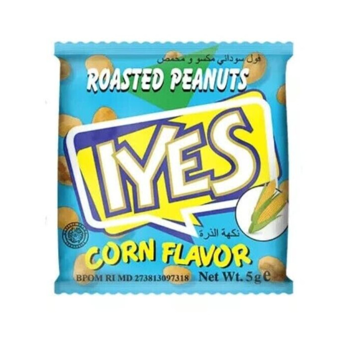 30 Packet X IYES Roasted Peanuts Corn flavour ( 5 Gram ) فستق بنكهةالذرة