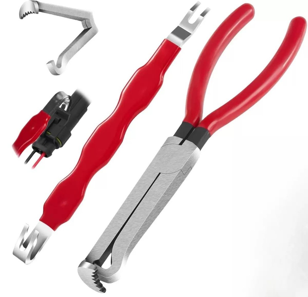 4 Pcs Electrical Disconnect Pliers Professional Set - Red