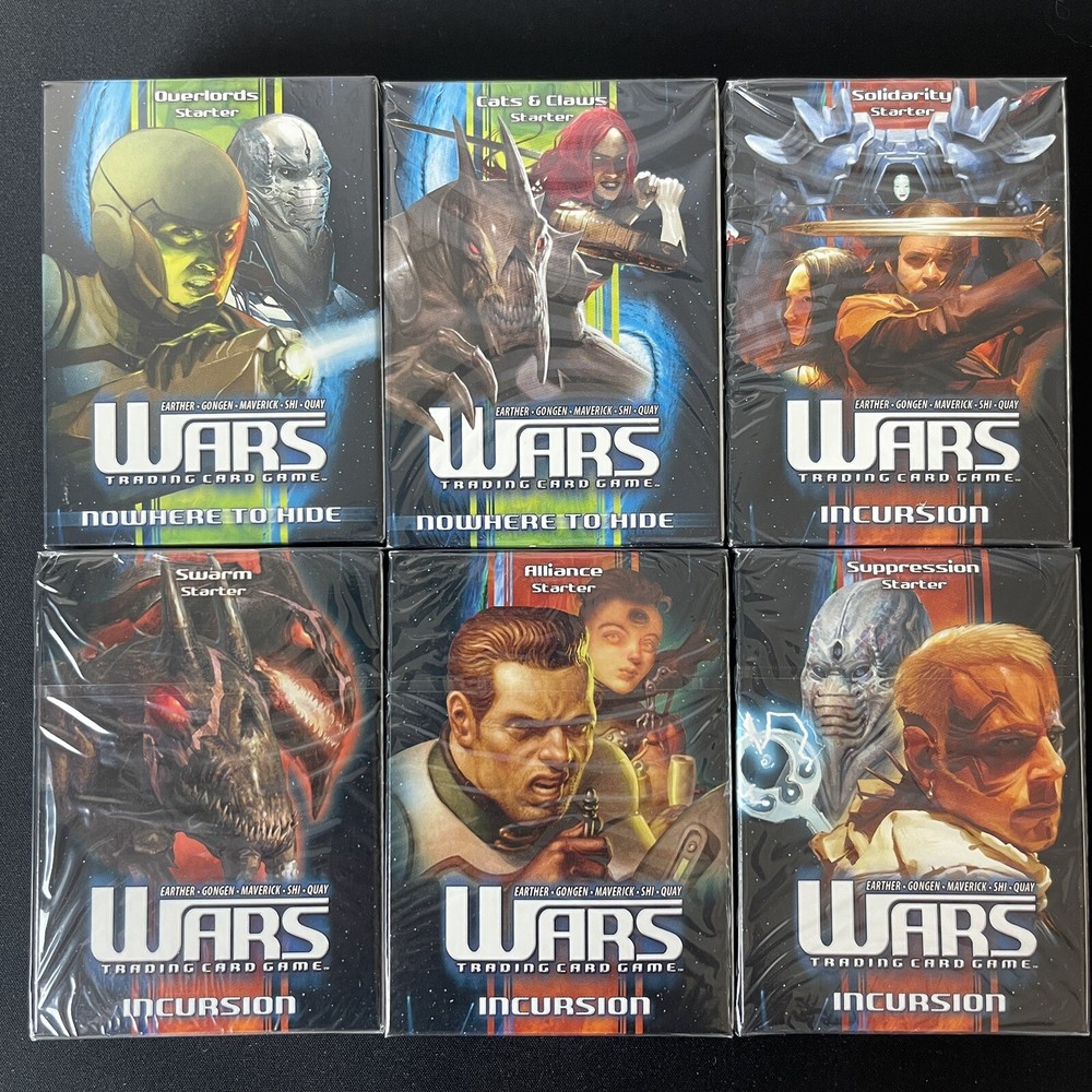 Wars CCG Incursion Nowhere to Hide Complete Starter Deck Set Sealed 6x
