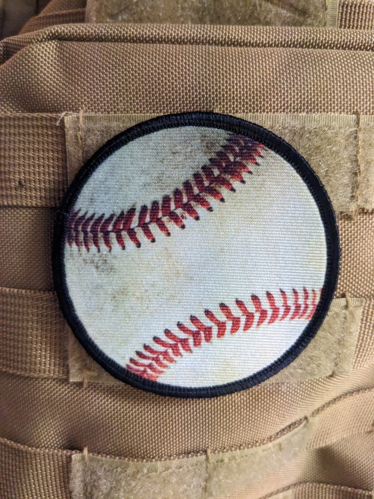 Baseball sports 3" circle hook & loop tactical patch Funny edc