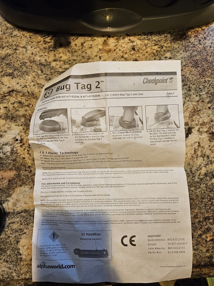 ALPHA BUG 2 10116735 Retail Security Tag 25 Ct