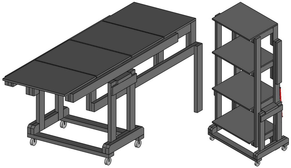 Transforming 7.5' Workbench to 7' Shelf How-to Book; Pattern Plan DIY Easy Build