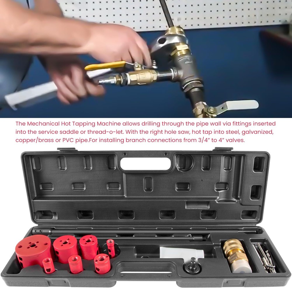 For NPT Mechanical Hot Tapping Machine Complete Tool Kit DM3MECH 08350