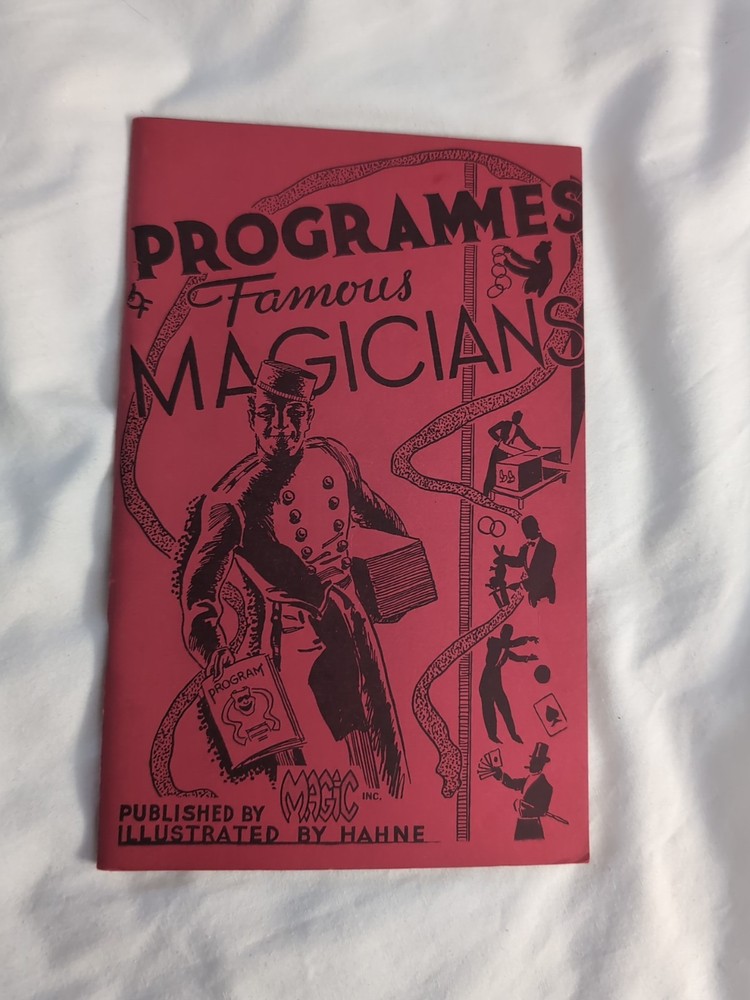 Programmes (Programs) Of Famous Magicians Booklet Magic Inc Pub 4th '81