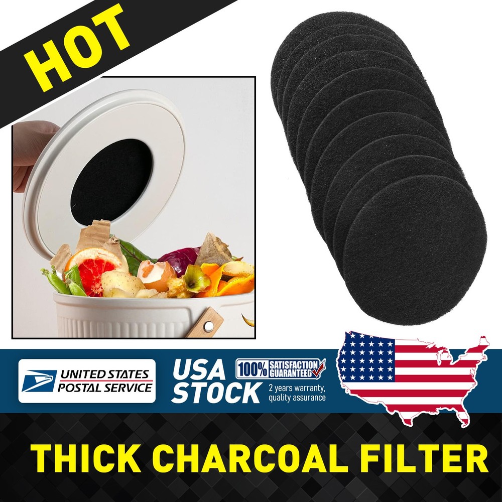 6.7inch Kitchen Compost Bin Charcoal Filter Replacements Compost Pail Replacem
