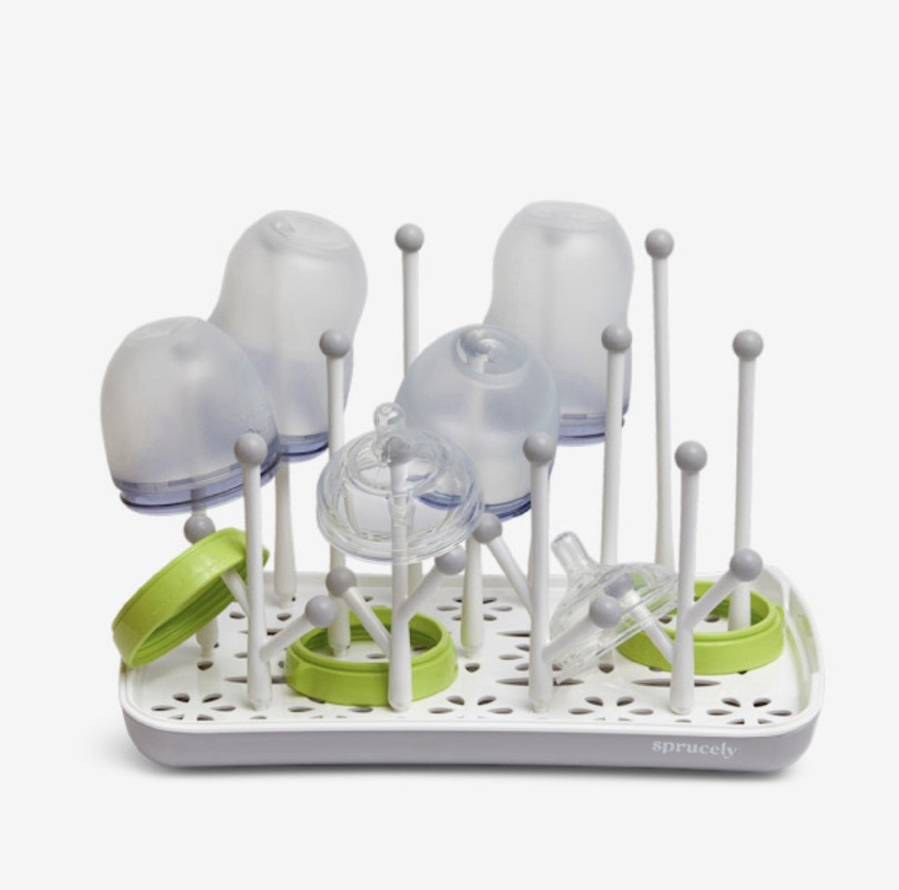 Sprucely Bottle Accessories Starter Set, White/Grey