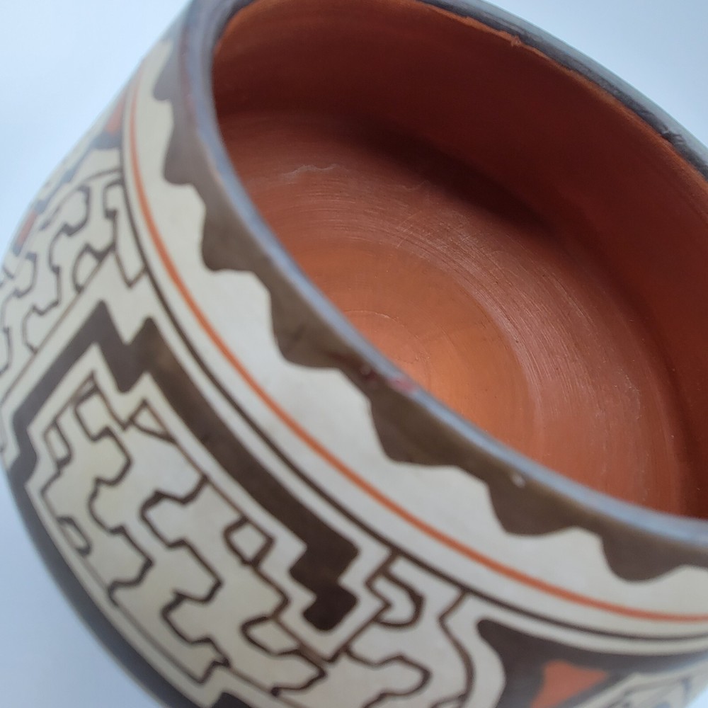 Shipibo Conibo Peruvian Pottery Bowl Handmade