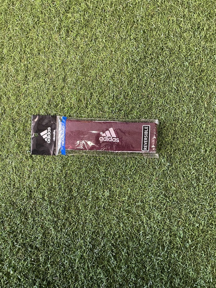 adidas Reversible Headband - Maroon/White