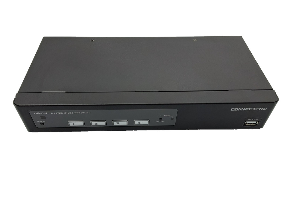 Connectpro UR-14 Master-IT 4-Port Device External USB KVM Switch - UNTESTED