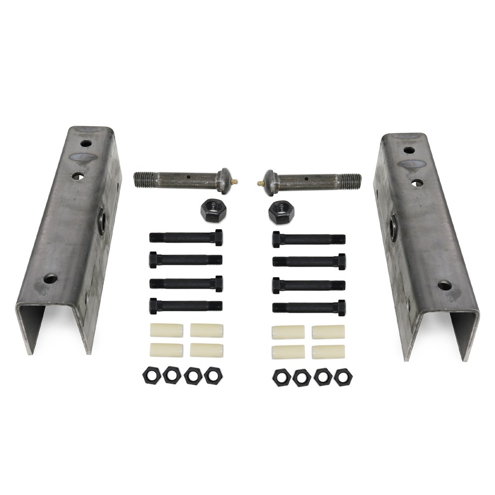 Pair Trailer Suspension Rebuilt Kit Slipper Spring 12" Equalizer Bushings Bolts