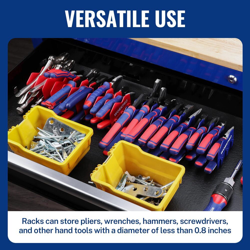WORKPRO 2PC Plier Organizer Rack 20Slot Tool Box Organizer Tool Drawer Organizer