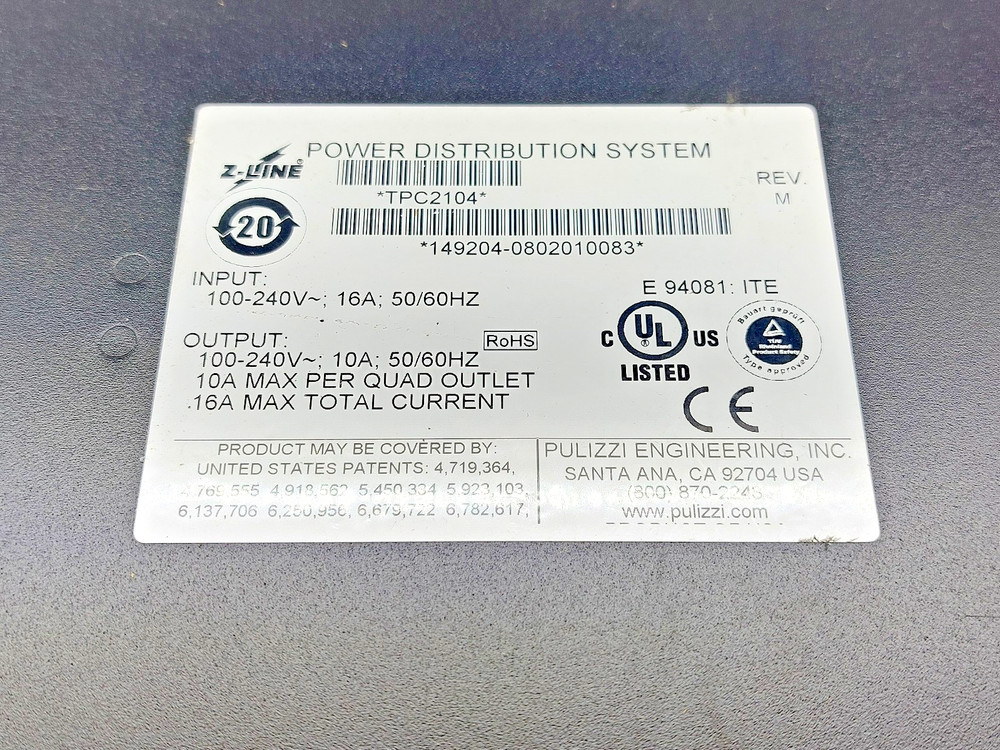 Pulizzi Z-Line Power Controller/ Distribution System TPC2104 Rack Mountable
