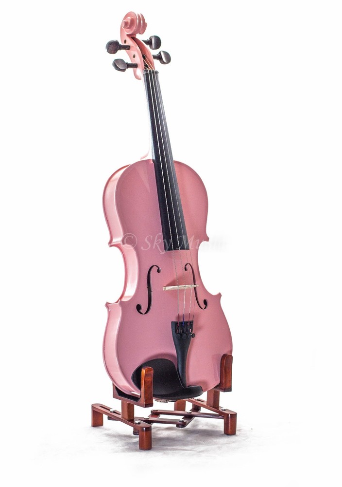 NEW Pink 4/4 Size Solid MAPLE SPRUCE Student Violin w Case Bow Rosin String Mute