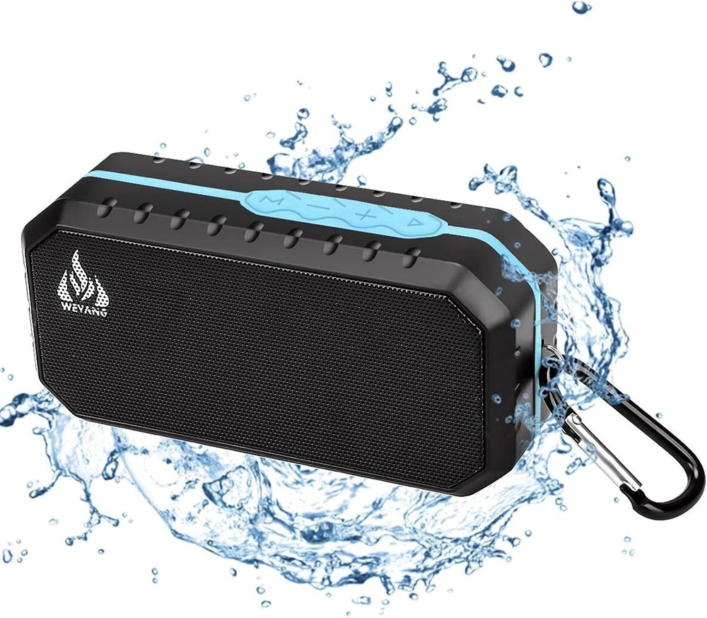 WEYANG Portable Bluetooth Speaker,IP65 Waterproof Wireless black